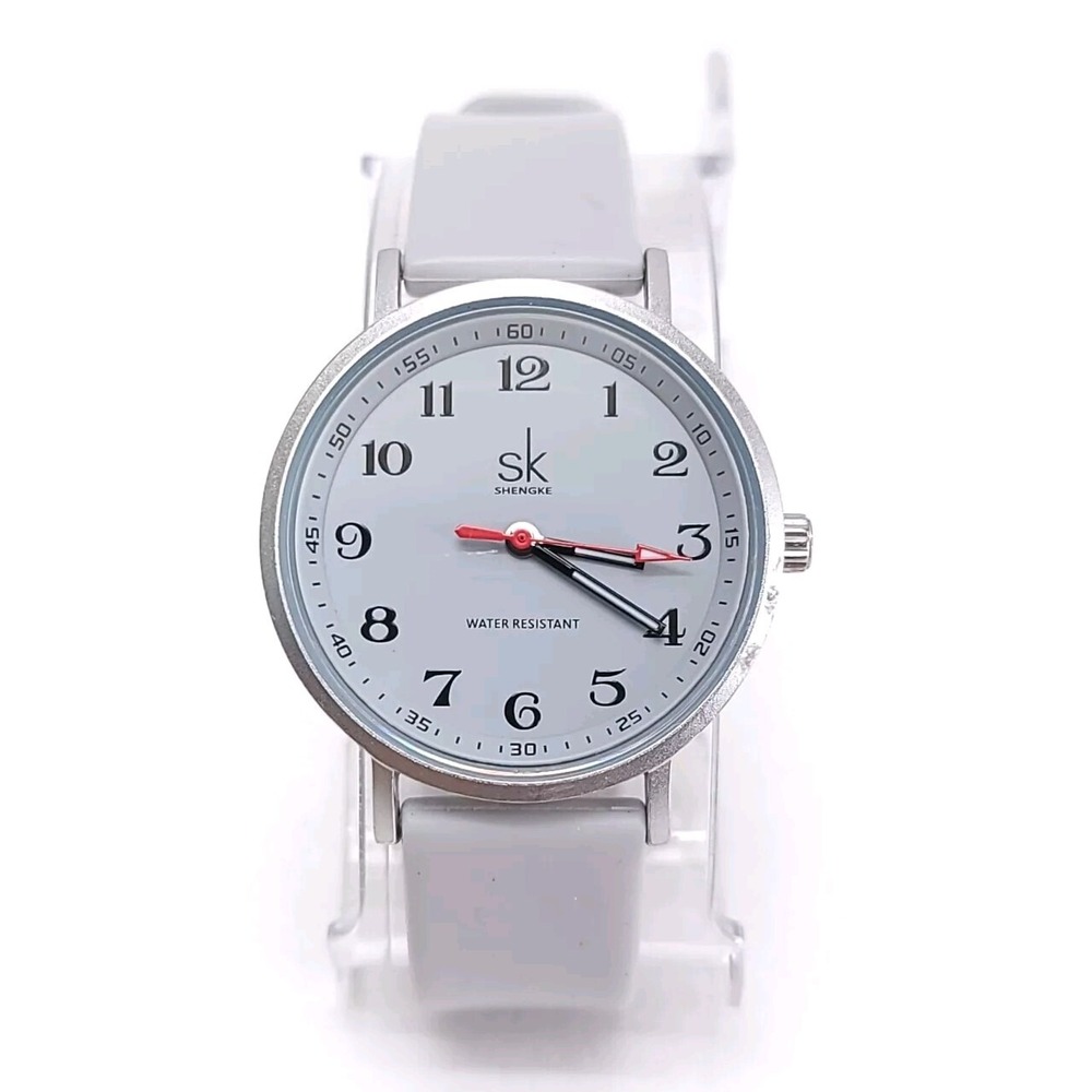 Ultra‎ Thin Minialist SK Womens Watch Simple Three Hands Ladies Watch Silicone